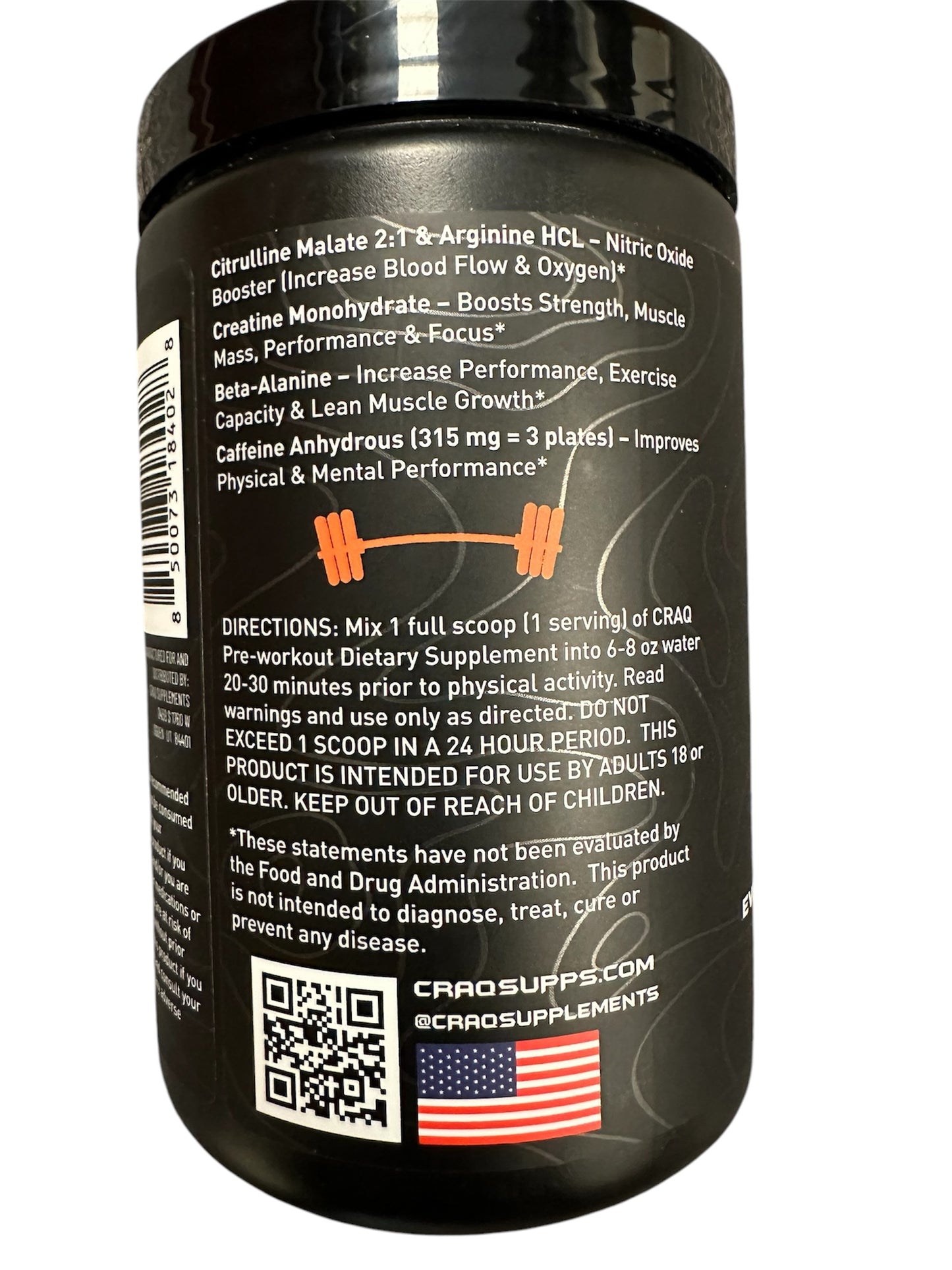 SALE - CRAQ Original Pre-Workout Supplement